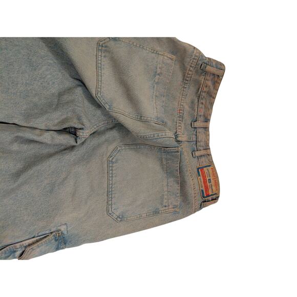 Diesel Jeans D Sire 1996 OKIAI Relaxed Cargo Women's Siz 24 Medium Wash Wide Leg - Picture 7 of 12